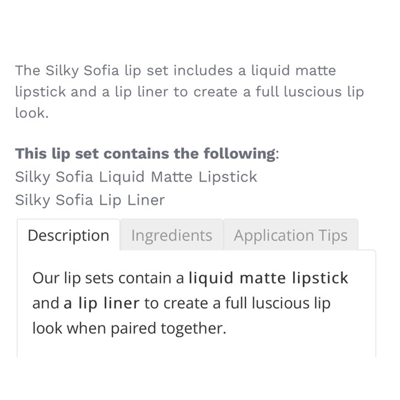 Beauty Vaulte Silky Sophia Liquid Matte Lipstick and Lip Liner Set - Picture 8 of 8